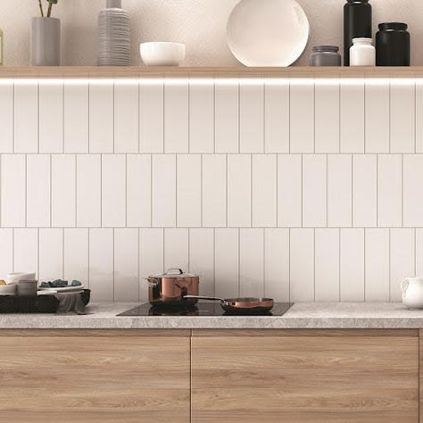 Metro Tiles Kitchen, White Subway Tile Kitchen, Subway Tile Patterns, Metro White, Splash Backs, Kitchen Splashback Tiles, Subway Tile Backsplash Kitchen, Mosaic Backsplash Kitchen, White Kitchen Tiles