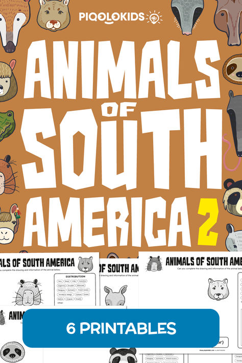 In this printable activity, your child will colour and complete different animals from South America and mark which countries in the continent they can be found. #artintegration #printable #creativity #elementary #art South America Continent, Preschool Boards, Geography Activities, Different Animals, Map Activities, Arts Integration, Printable Maps, Activity For Kids, Animal Crafts