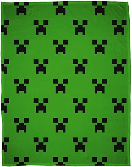 Minecraft Creeper Emerald Fleece Blanket : Amazon.co.uk: Home & Kitchen Creeper Pattern, Creeper Minecraft, Clothes Reference, Cute Emo, Single Duvet Cover, Perfect Pillow, Green Pattern, Creepers, Dream Room