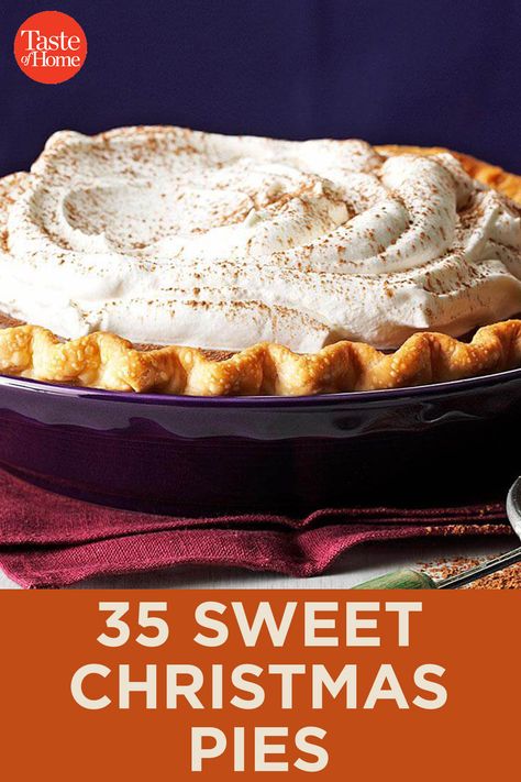 35 Sweet Christmas Pies Christmas Pies, Christmas Pie Recipes, Lemon And Coconut Cake, Holiday Desserts Christmas, Christmas Pie, Sweet Pies, Sweet Pie, Christmas Dishes, Delicious Pies