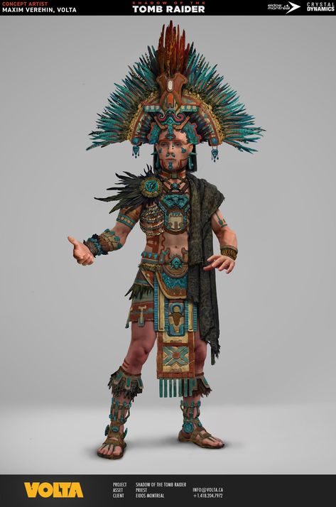 The Art Of Shadow Of The Tomb Raider Aztec Headdress, Shadow Of The Tomb Raider, Aztec Civilization, Aztec Culture, Mayan Art, Aztec Warrior, Aztec Art, Lara Croft, Tomb Raider