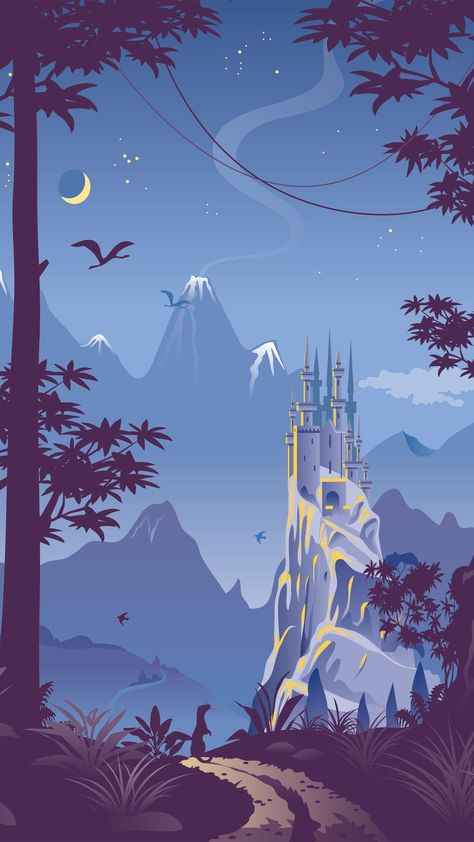 Fairy Tale Cover Design, Cartoon Castle Background, Fairy Tale Castle Illustration, Fantasy Castle Illustration, Fairytale Castle Illustration, Fairytale Castle Drawing, Fairy Tale Aesthetic Wallpaper, Castle Aesthetic Drawing, Castle Illustration Fairytale