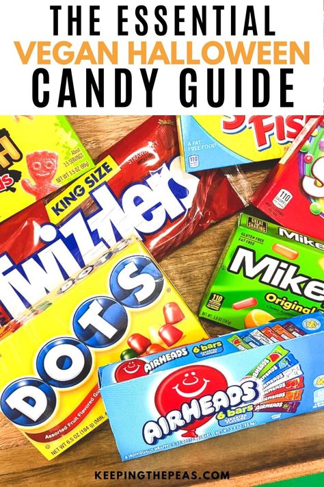 Figuring out what candy is vegan is confusing and often complicated. In this Essential Guide to Vegan Halloween Candy you'll easily find something to satisfy your sweet tooth so that you can have the best ever celebration! Vegan Halloween Candy, Vegetarian Halloween, British Candy, Vegan Candy, Vegan Essentials, Lazy Vegan, Candy Themed Party, Vegan Halloween, Halloween Goodie Bags