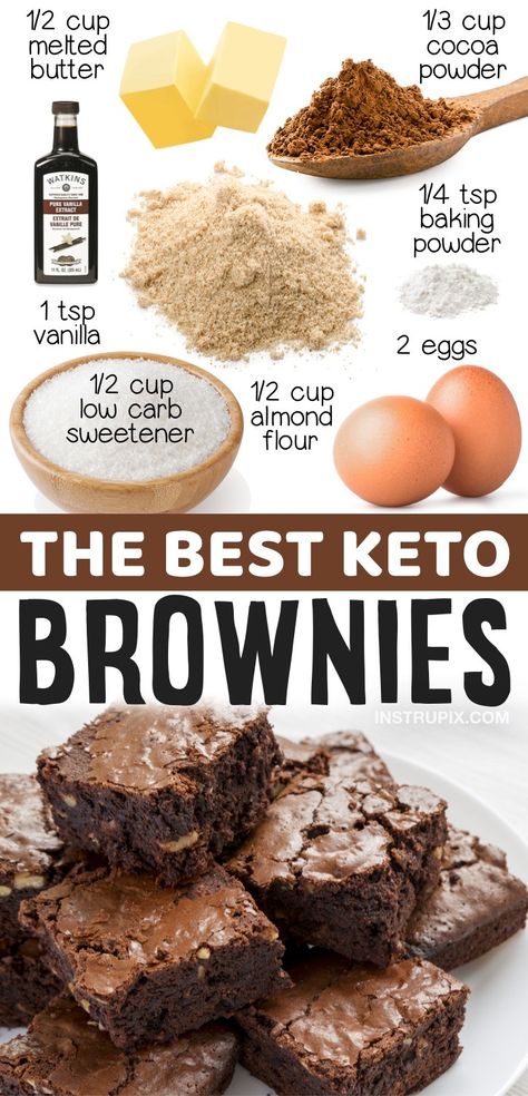 The Best Easy Keto Brownies (Made with Almond Flour) Keto Diet Results, Baking Soda Beauty Uses, Low Carb Low Sugar, Keto Brownies, Keto Dessert Easy, Sweet Cravings, Low Carb Chocolate, Low Carb Diet Recipes, Diet Help