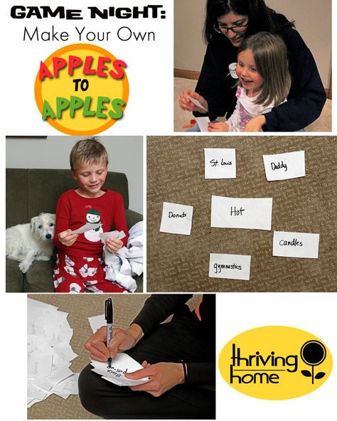 How to Make Your Own "Apples to Apples" Game Apples To Apples Game Diy, Diy Apples, Thanksgiving Guide, Apples To Apples, Thriving Home, Apple Christmas, Diy Apple, Esl Classroom, Freaking Hilarious