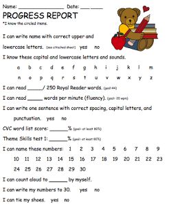 First Grade Found Me: Progress Report form Kindergarten Progress Report Template, Kindergarten Progress Report, Preschool Report Card, Preschool Progress Report, 2nd Grade Class, Progress Report Template, School Forms, Report Card Template, Christmas Teaching