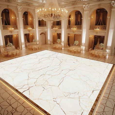 Big Dance Floor Wedding, Dancefloor Aesthetic, Marble Dance Floor, Dance Floor Design, Wedding Dancefloor, Dance Floor Wrap, Dance Floor Vinyl, Reception Dance, Wedding Dance Floor