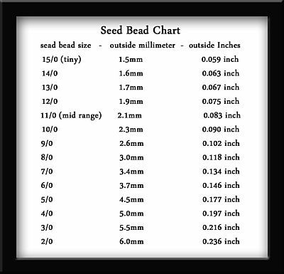 seed bead size chart Seed Bead Size Chart Printable, Seed Bead Sizes Chart, Seed Bead Sizes, Seed Bead Size Chart, Bead Sizes Chart, Gauge Jewelry, Beading Tips, Bead Size Chart, Jellyfish Decorations