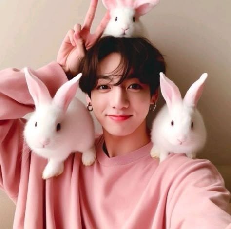 Jk Icons, Jeongguk Jeon, Bts Cute, Bunny Wallpaper, Small Company, Jungkook Fanart, Bts Girl, Jungkook Aesthetic, First Love Bts