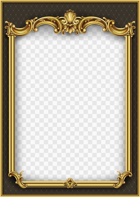 Download the Golden ornamental frame with pattern 1220955 royalty-free Vector from Vecteezy for your project and explore over a million other vectors, icons and clipart graphics! Rococo Frame, Gold Border Design, Royal Frame, Frames Design Graphic, Certificate Design Template, Photo Frame Wallpaper, Frame Border Design, Photo Frame Design, Photo Logo Design