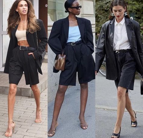 Black Bermuda Shorts Outfit, Bermuda Shorts Outfit Summer, Bermuda Shorts Outfit Street Styles, Short Boots Outfit, Short Women Outfits, Bermuda Shorts Outfit, Black Shorts Outfit, Black Bermuda Shorts, Fashion Model Drawing