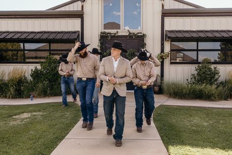 Rustic Wedding Suits For Men Jeans, Tan And Jeans Groomsmen, Groomsmen Button Up And Jeans, Blue Jeans Groom Attire, Black Bridesmaid Dresses With Groomsmen In Jeans, Black And Tan Groomsmen, Groomsmen Boots And Jeans, Groomsman In Jeans, Groom Attire Cowboy Boots