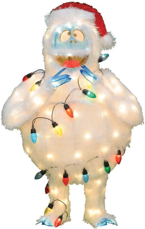 This cute abdonable BUMBLE from the "Rudolph The Red Nose Reindeer" movie. This guy is sure to have to heads turn on your yard. As an Amazon Associate I earn from qualifying purchases. Click on the link and put one in yard this Holiday. Let the kids see the BUMBLE in your yard! Bumble Rudolph, Bumble The Abominable Snowman, Christmas Reindeer Decorations, Abominable Snowman, Christmas Yard Art, Misfit Toys, Yard Ornaments, Christmas Float, Christmas Light Displays