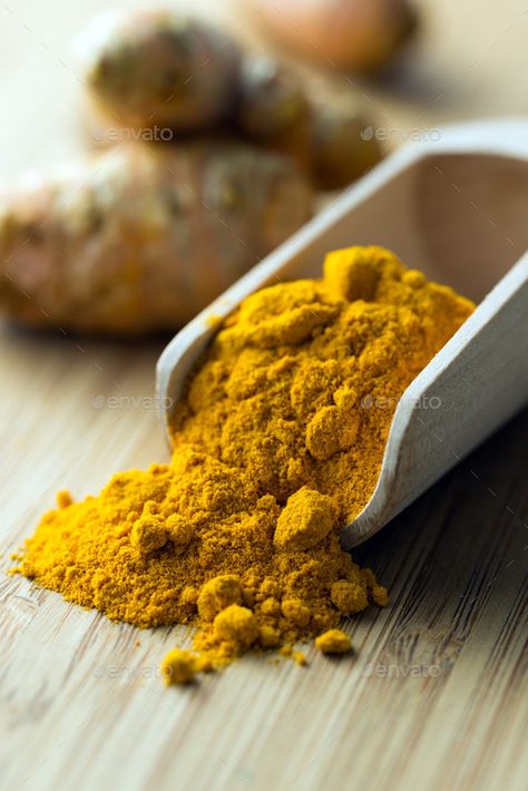 Turmeric powder by kenishirotie. Close up of turmeric powder in wooden scoop#kenishirotie, #powder, #Turmeric, #Close Spices Photography, Turmeric Spice, Turmeric Health, Wooden Scoop, Turmeric Powder, Ground Turmeric, Spice Box, Turmeric Benefits, Spice Mixes