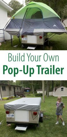 Utility Trailer Camper, Trailer Frame, Camping Trailer Diy, Homemade Camper, Camping Bedarf, Auto Camping, Pop Up Trailer, Trailer Tent, Camping Diy