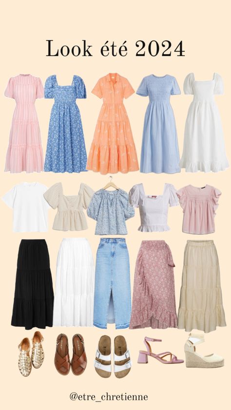 Comfy Church Outfit Casual, Christian Outfits Church, Modest Church Outfits Summer, Summer Outfit Modest, Church Outfits Summer, Modest Church Outfits, Midlife Fashion, Church Fits, Modest Summer Dresses