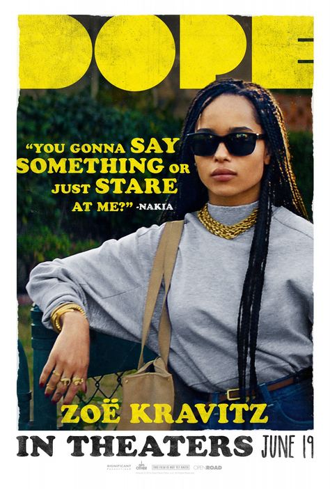 кДтё☆ρσℓє Dope Movie, Blake Anderson, Yellow Stuff, Tony Revolori, Zoe Isabella Kravitz, Lisa Bonet, Zoe Kravitz, Movie Poster Art, It Movie Cast