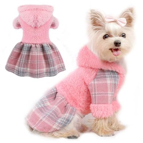 Hoodie With Skirt, Teacup Dog Clothes, Dog Dress Pattern, Girl Dog Clothes, Teacup Dog, Dog Summer Clothes, Teacup Cats, Chihuahua Clothes, Cat Clothing