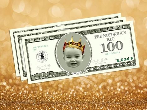 Priest Superfly, One Hundred Dollar Bill, Notorious One, Hip Hop Birthday Party, Hip Hop Birthday, Boys First Birthday Party Ideas, Boys 1st Birthday Party Ideas, Baby Boy 1st Birthday Party, Boy Birthday Party Themes