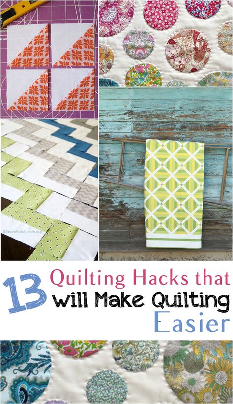 13 Quilting Hacks that will Make Quilting Easier Quilting Hacks, Fair Isles, Quilting Tools, Patch Aplique, Quilting Techniques, Quilting Tips, Easy Quilts, Quilting Tutorials, Quilting Crafts