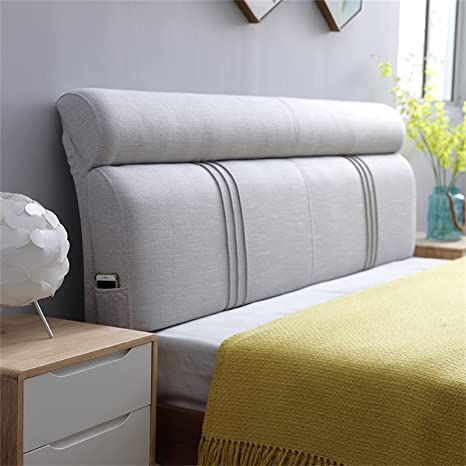 ZZYK King Size Bed Backboard Upholstered Headboard Linen Backrest Pillow Headboard Bed Wedge Full Size Cushion for Bedroom Anti-Collision Cushions,H,No headboard 70.8"/180cm Bed Backrest Design Headboards, Bed Backboard, Bed Headboard Ideas, Backboards For Beds, No Headboard, Bed Without Headboard, Headboard Cushion, King Bed Headboard, Bed Back Design