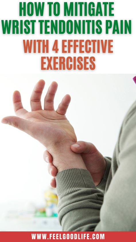 Discover how to manage wrist tendonitis with four easy exercises, designed to relieve pain and increase range of motion. These routines can be easily incorporated into your daily life, strengthening your wrist and reducing the discomfort associated with tendonitis. Consult a health professional before starting any new exercise program. #WristTendonitis #PainRelief Wrist Tendon Exercises, Arthritic Wrist Exercises, Pt Exercises For Wrist, How To Strengthen Wrists, Wrist Pain Exercises, Wrist Exercises For Pain, Hand Excersise, Wrists Exercises, Wrist Strengthening Exercises