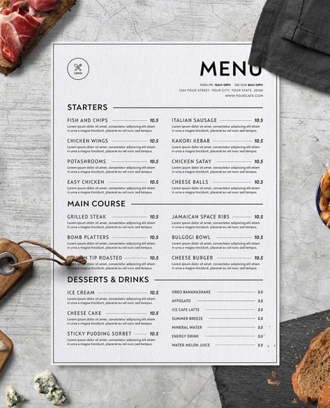 Minimalist Food Menu Template AI, PSD Menu Format Design, Minimalistic Menu Design, Simple Menu Design Layout, Minimalist Menu Design, Simple Menu Design, Christmas Menu Design, Menu Design Layout, Pasta Menu, Minimalist Food