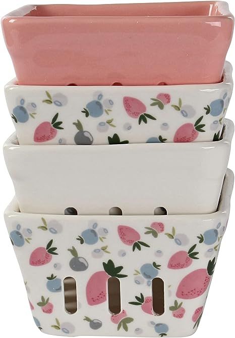 https://amzn.to/44bwSKt 7Penn Ceramic Berry Basket Colander Fruit Bowl, Set of 4 - Decorative Ceramic Fruit Carton for Produce Storage Tomato Storage, Ceramic Berry Basket, Ceramic Berry Bowl, Berry Colander, Produce Storage, Berry Basket, Ceramic Cafe, Diy Bowl, Ceramic Fruit