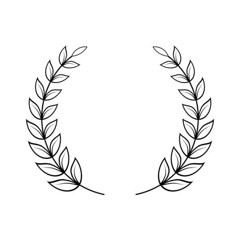 Laurel Wreath Drawing, Rose Flower Hd, Laurel Tattoo, Olive Branch Tattoo, Diy Quilling Crafts, Filigree Tattoo, Crown Drawing, Wedding Card Frames, Engagement Favors