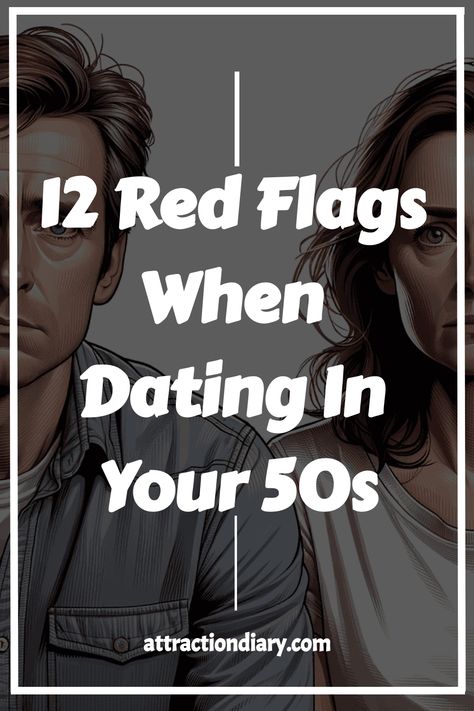 Dating in your 50s? Be aware of red flags! This article reveals what to look out for in mature relationships. Dating Over 50 Humor, Dating In Your 60s, When You Were Young, Past Relationships, Red Flags, Make Good Choices, Relationship Issues, Looking For Someone, Red Flag