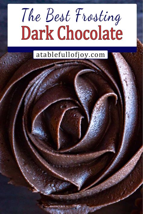 Dark Chocolate Buttercream Frosting, Chocolate Frosting Easy, Best Chocolate Buttercream, Chocolate Frosting Recipe Easy, Ganache Recipes, Dark Chocolate Buttercream, Best Chocolate Buttercream Frosting, Milk Frosting, Chocolate Icing Recipes