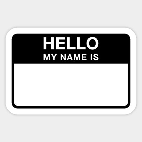 A name tag sticker to introduce yourself. -- Choose from our vast selection of stickers to match with your favorite design to make the perfect customized sticker/decal. Perfect to put on water bottles, laptops, hard hats, and car windows. Everything from favorite TV show stickers to funny stickers. For men, women, boys, and girls. Hi My Name Is, Hi My Name Is Sticker, Hello My Name Is Sticker, My Name Is Sticker, Name Tag Sticker, Fall Series, Name Tag Design, Fallen Series, Tag Sticker