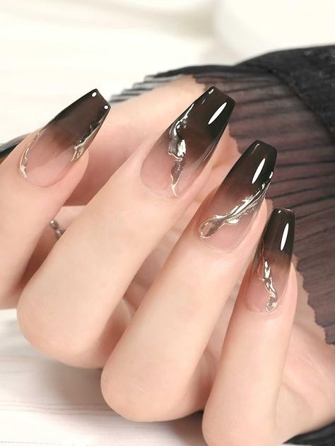 Jelly Black Nails, Black Jelly Nails, Jelly Nails, Magical Jewelry, Art Idea, Black Nails, Stylish Nails, Nail Inspo, Jelly