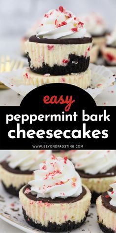 Cheesecake Types, Christmas Deserts Ideas, Chrismast Dessert, Winter Themed Desserts, Dessert Potluck, Baker Board, Peppermint Bark Cheesecake, Crushed Peppermint, Peppermint Cheesecake