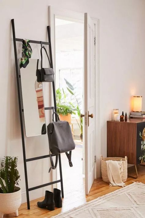 Mirrors Urban Outfitters, Leaning Ladder, Apartment Essentials, Feel Like Home, Dorm Essentials, Comfy Bed, Apartment Furniture, Decor Essentials, Make Your Bed