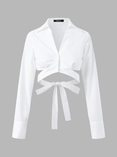 Crop Top Dress Shirt, Formal Crop Top, Crop Top Blanc, Mv Outfits, Trendy Outfits Indian, Outfits Indian, Black Clothes, Fashion Capsule, Crop Top Outfits