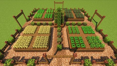 8 Great Minecraft Farm Design Ideas - Gamer Empire Minecraft Farmland, Minecraft Farm Design, Farm Design Ideas, Garden Minecraft, Farm In Minecraft, Case Minecraft, Minecraft Garden, Cottagecore Garden, Crop Farming