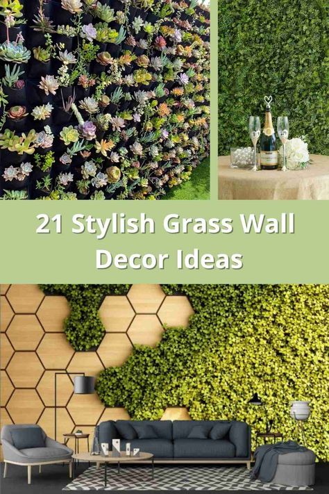 Fake Greenery Wall Brick, Brick And Grass Wall, Grass Walls Interior, Grass Wall In Office, Faux Green Wall Interior, Grass Wall Decoration Ideas Living Room, Fake Grass Wall Decor Classroom, Grass Wall Patio, Turf Wall Decor