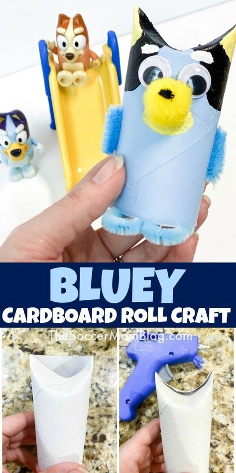 Bluey Craft, Bluey Toys, Diy Paper Art, Cardboard Rolls, Moose Toys, E Mc2, Paper Towel Roll Crafts, Crafts Paper, Paper Towel Rolls