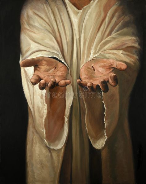 Hands of Jesus Painting. The hands of Jesus showing scars - Oil on linen paintin , #Aff, #Painting, #hands, #Hands, #Jesus, #showing #ad Oils For Scars, Pictures Of Christ, Jesus Christ Art, Christian Artwork, Art Sacre, Prophetic Art, Pictures Of Jesus Christ, Jesus Painting, Jesus Christ Images