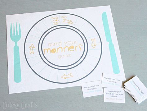 Free printable game to teach table manners to kids. #DineInOrderAhead #PMedia #ad Teaching Tables, Good Table Manners, Tiger Scouts, Cub Scouts Tiger, Cub Scout Activities, Manners For Kids, Teaching Manners, Table Manners, Primary Activities