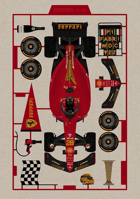 Ferrari F1 75, F1 75, Ferrari Poster, F1 Art, F1 Poster, Vintage Poster Design, Picture Collage Wall, Ferrari F1, المملكة العربية السعودية