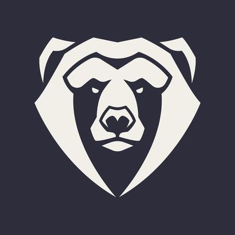 Bear Logo Inspiration, Savage Logo, Polar Bear Logo, Bear Logo Design, Bison Art, Bear Mascot, Geometric Bear, Bear Vector, Bear Images