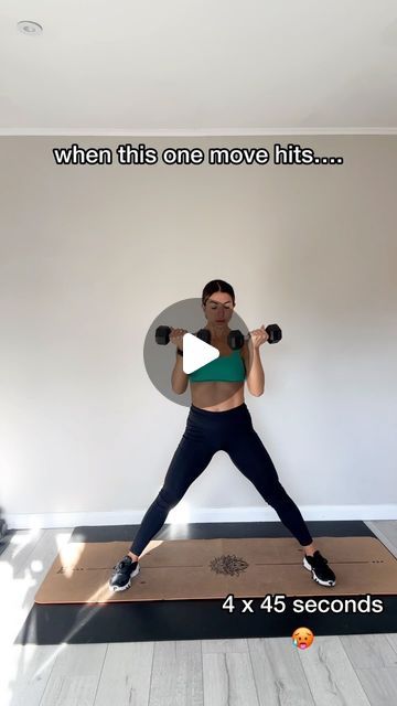 Kimberley Modlinger-Ali | Womens Online Exercise Coach on Instagram: "ladies, mums, you know I’m all about combo moves ⏰ and this one is hands-down one of my favs! @kimmyfit.onlinestudio 🫶🏼💪🏼 just look at how much you’re working your body!   Pleaseeeee don’t let that inner thigh stretch scare you—it’s sooo good for your body, especially your pelvic floor. Start small, and don’t skip the inner thigh stretch in your warm-up, just like I always teach in my online studio!  *** Top Tips: Exhale as you press away from the floor in the lateral lunge, and actively lift your pelvic floor-engaging your deep core too!  Here’s how I want you to do it: Pick a medium-to-light set of dumbbells that lets you focus on form, balance, and strength. Aim for 45 seconds, 4 rounds. 🫶🏼  This combo exercise Inner Thigh Stretch, Inner Thigh Stretches, Exercise Coach, Woman To Woman, Weight Workouts, Deep Core, Lateral Lunges, Dumbbell Set, Workout Moves