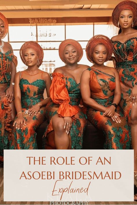 Orange Asoebi, Nigerian Bridesmaid Dresses, African Print Wedding Dress, Nigerian Wedding Dresses Traditional, Nigerian Wedding Dress, African Bridesmaid Dresses, Nigerian Dress, African Wedding Attire, Traditional Wedding Attire