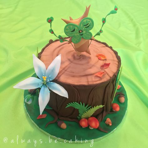 Zelda Breath of the Wild cake! Ya Ha Ha!!  Happy Korok Day!! #zelda #korok #breathofthewild #thelegendofzelda #zeldafanart #zeldafan  #alwaysbecaking #cakes #cake #foodart #cakedecorating #cakedesign #fondant #fondantcake #birthday #birthdaycake #foodporn #foodart #nerdybaker #cakeart #cakeartist #cakedesign #cakedesigner #wilton #wiltonfondant #korokcake #zeldacake #cakebaker #cakelove #zeldacake #korokcake #legendofzeldacake Korok Cake, Gamer Ideas, Zelda Korok, Zelda Cake, Silent Princess, Zelda Party, Zelda Birthday, Princess Flower, Princess Cake