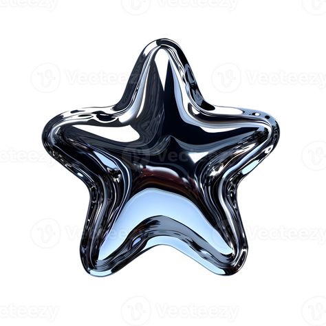 Chrome Star Graphic, Chrome Star Png, Chrome Icons Aesthetic, Star Icon Png, Cute Png Icons, Chrome Png, Chrome Icons, Metallic Aesthetic, Chrome Aesthetic