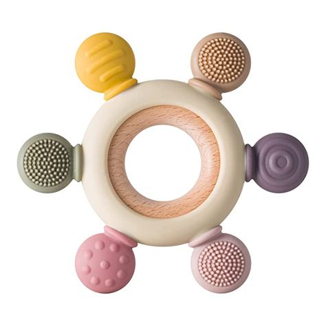 Amazon.com : Arudyo Baby Teething Toys Silicone Teethers BPA Free Silicone Rudder with Wooden Ring Soothe Babies Gums (Khaki) : Baby Baby Teether Toys, Baby Gums, Teething Relief, Baby Teething Toys, Baby Teething, Teether Toys, Montessori Baby, Silicone Teether, Teething Ring