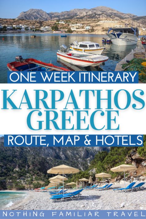 Karpathos Greece, One Week Itinerary, Greece Culture, Ocean View Balcony, Dodecanese Islands, Greece Itinerary, Greece Beach, Karpathos, Places To Rent