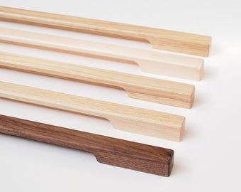 Handmade wooden furniture handles & pulls. Home by NewWoodBY Ikea Toy Kitchen, Wooden Cabinet Pulls, Wooden Drawer Pulls, Wood Labels, Wood Drawer Pulls, Wood Drawer, Solid Wood Cabinets, Wooden Wardrobe, Wooden Cabinet